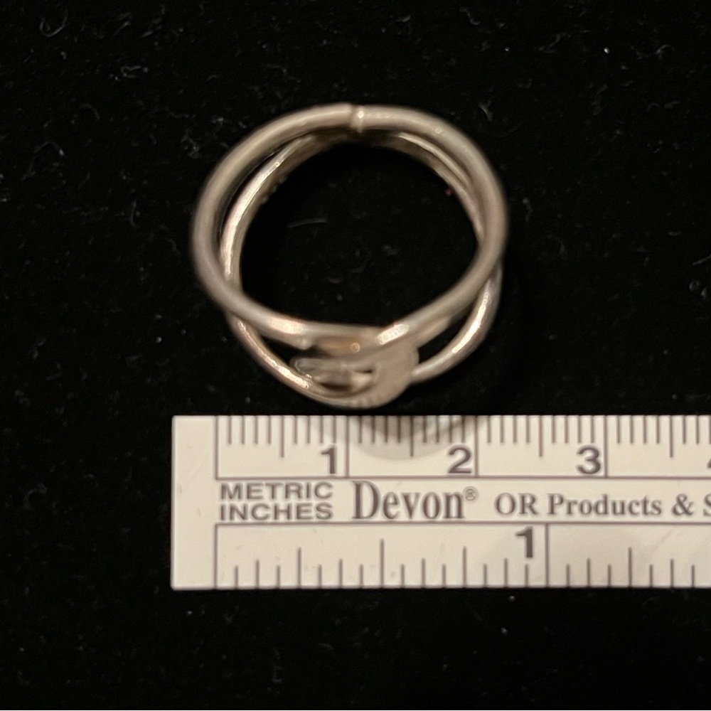 Vintage Infinity & Spiral Ring Sterling lot - Picture 2 of 11
